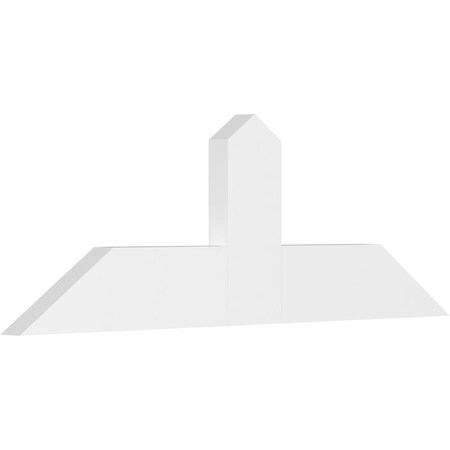 Ekena Millwork Portland Architectural Grade PVC Gable Bracket, 48"W x 16"H x 2"D x 6"F, 8/12 Pitch GBP048X16X0206POR00